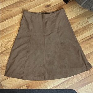 Talbot’s Brown Suede Skirt Midi